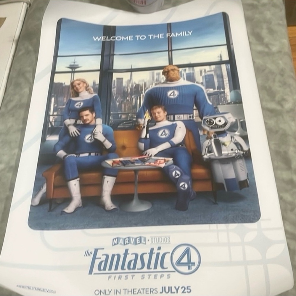 Fantastic Four 2025 27x40 Movie Poster GREAT First Steps Thing Torch Invis Woman